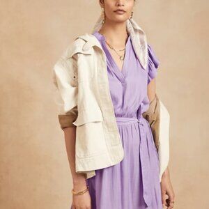 Banana Republic | Flutter-Sleeve Flounce Dress in lavender